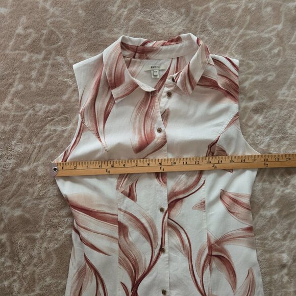 RW&Co Sleeveless Linen‑Blend Shirt Dress - Size M - Picture 7 of 8